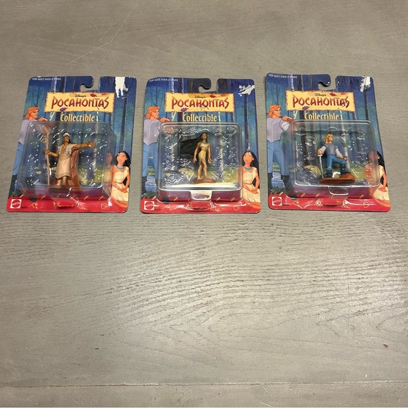 3 Vintage 1995 Mattel Disney's Pocahontas Collectible Figures New And Sealed - Picture 1 of 16